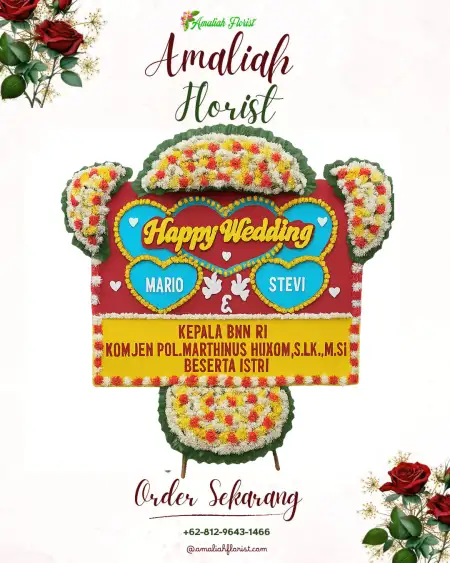 Papan Bunga Pernikahan Giri Harjo